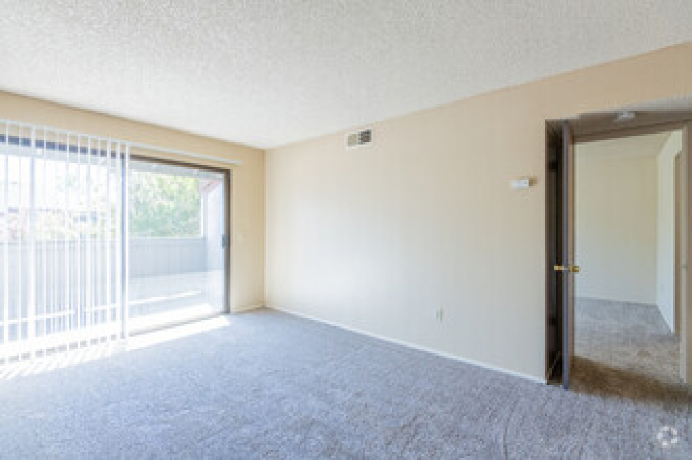 1x1 Living room view shot with patio
